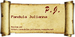 Pandula Julianna névjegykártya